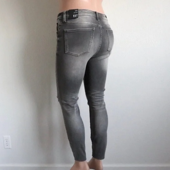 KUT from the KLOTH Jeans DISTRESSED Connie Fab Ab Ankle Skinny Plus Size 14 NWT - Picture 2 of 9